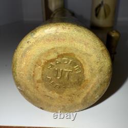 Vintage Albanian 10-3/4Inch Brass Spice or Coffee Grinder