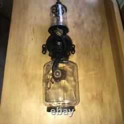 Vintage Antique Arcade Crystal # 3 Wall Mount Coffee Grinder Complete