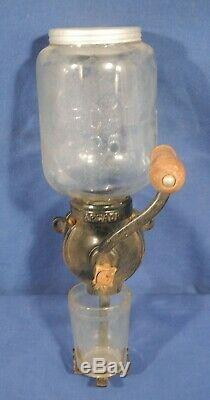 Vintage Antique Arcade No. 25 Cast Iron Wall Mount Coffee Grinder Mill with Cup