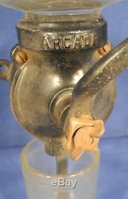 Vintage Antique Arcade No. 25 Cast Iron Wall Mount Coffee Grinder Mill with Cup