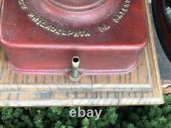 Vintage Antique CAST IRON ENTERPRISE COFFEE GRINDER MILL Double Wheel Circa1873