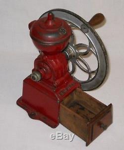 Vintage Antique Cast Iron Coffee Grinder Patentado Original Spain Works