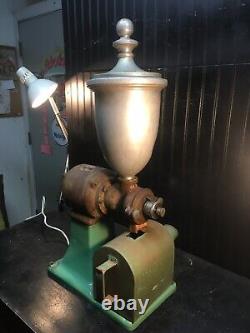 Vintage Antique Cast Iron Electric Coffee Grinder Stimpson SCA 2 Working