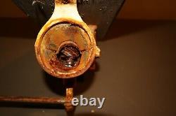 Vintage Antique Douwe Egberts Dutch Koffie Coffee Mill Grinder Wall Mount RARE