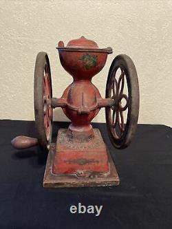 Vintage Antique Enterprise No. 2 Cast Iron Coffee Grinder Pat 1873