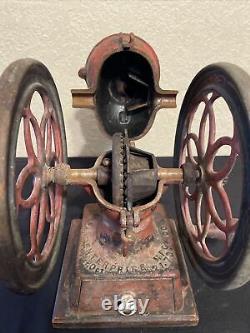 Vintage Antique Enterprise No. 2 Cast Iron Coffee Grinder Pat 1873