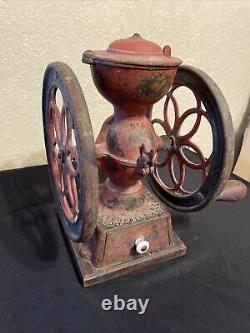 Vintage Antique Enterprise No. 2 Cast Iron Coffee Grinder Pat 1873