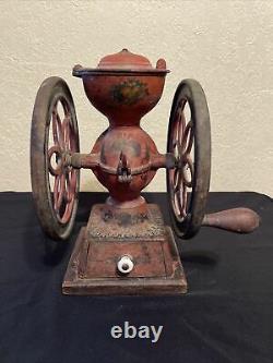 Vintage Antique Enterprise No. 2 Cast Iron Coffee Grinder Pat 1873