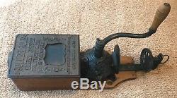 Vintage Antique Golden Rule Wall Mounted Coffee Grinder