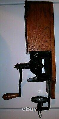 Vintage Antique Golden Rule Wall Mounted Coffee Grinder All Original