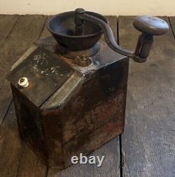 Vintage Antique Norton MILL Tin Coffee Grinder