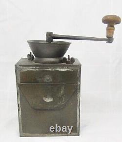 Vintage Antique Norton MILL Tin Coffee Grinder Patent 1876