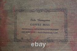 Vintage Antique South Pasadena California Coffee Mill Grinder Iron Wood