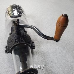 Vintage Arcade Crystal No 3 Wall Mounted Cast Iron Coffee Grinder Mill