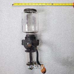 Vintage Arcade Crystal No 3 Wall Mounted Cast Iron Coffee Grinder Mill