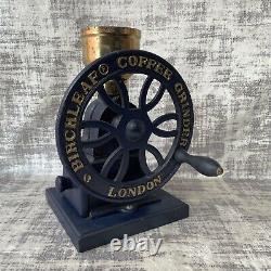 Vintage Birchleaf Coffee Grinder London Cast Iron Design Reg No. 2063773 Retro