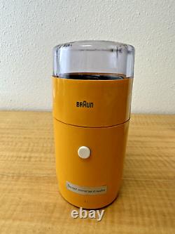 Vintage Braun Coffee Bean Grinder Mustard Yellow