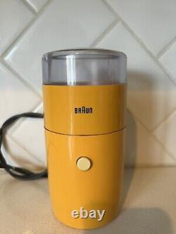 Vintage Braun Coffee Bean Grinder Mustard Yellow