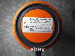 Vintage Braun Coffee Grinder KSM-1 Orange Great Condition Made in West Germany