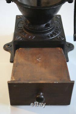 Vintage Cast Iron Coffee Mill Grinder Peugeot Freres Rest 6.5kg/14.3lbs Antique