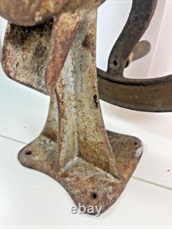 Vintage Cast Iron General Store Wheel Coffee Grinder Decor Country