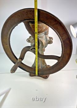 Vintage Cast Iron General Store Wheel Coffee Grinder Decor Country