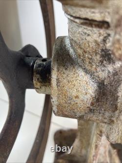 Vintage Cast Iron General Store Wheel Coffee Grinder Decor Country