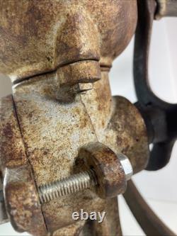 Vintage Cast Iron General Store Wheel Coffee Grinder Decor Country