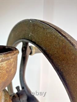 Vintage Cast Iron General Store Wheel Coffee Grinder Decor Country