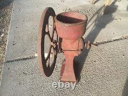 Vintage Cast Iron No. 1 1/2 General Store Wheel Coffee Grinder Decor Country