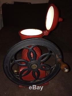 Vintage Cast Iron Single Wheel Coffee Grinder Mill Japan Antiques