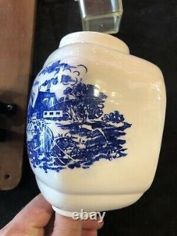 Vintage Coffee Grinder Dutch Windmill Delft Wall Mount Country Kitchen Crank