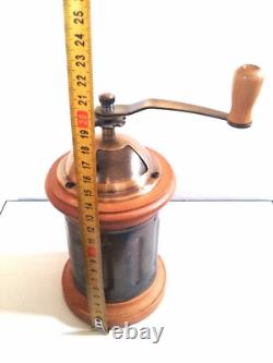 Vintage Coffee Grinder Masterpiece Old Manual Coffee Grinder Clever Brown + Box