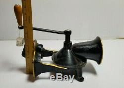 Vintage Coffee Grinder Spong #4 England Wood Handle