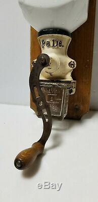 Vintage Coffee Grinder Wall Mount Koffie PeDe Red