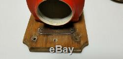 Vintage Coffee Grinder Wall Mount Koffie PeDe Red