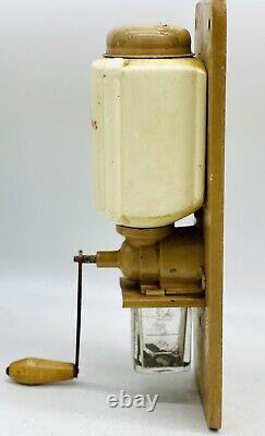 Vintage Coffee Grinder Wall Mounted Coffee Mill, Antique Ceramic Unique Rare