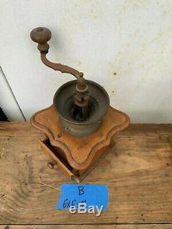 Vintage Coffee Grinder, Wood and Metal Coffee Grinder, Coffee Bar Farmhouse Kitc