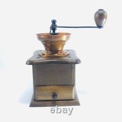 Vintage Coffee Grinder Wooden Mill Manual Kitchen Decor Art Handmade Gift Rare