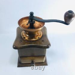 Vintage Coffee Grinder Wooden Mill Manual Kitchen Decor Art Handmade Gift Rare