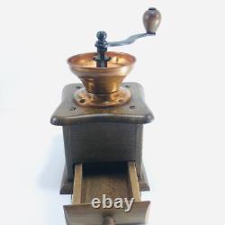 Vintage Coffee Grinder Wooden Mill Manual Kitchen Decor Art Handmade Gift Rare