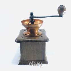 Vintage Coffee Grinder Wooden Mill Manual Kitchen Decor Art Handmade Gift Rare