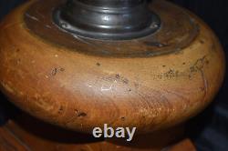 Vintage Coffee Mill Grinder Wood Metal 13H Unbranded