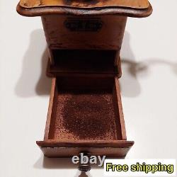 Vintage Collectible Coffee Grinder Rare Germany Pe De Dienes 1910-1930 Wood