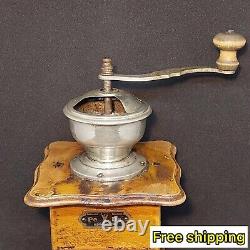 Vintage Collectible Coffee Grinder Rare Germany Pe De Dienes 1910-1930 Wood