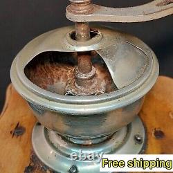 Vintage Collectible Coffee Grinder Rare Germany Pe De Dienes 1910-1930 Wood