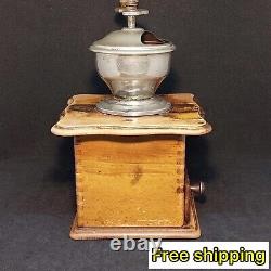 Vintage Collectible Coffee Grinder Rare Germany Pe De Dienes 1910-1930 Wood