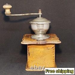 Vintage Collectible Coffee Grinder Rare Germany Pe De Dienes 1910-1930 Wood