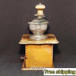 Vintage Collectible Coffee Grinder Rare Germany Pe De Dienes 1910-1930 Wood