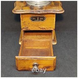 Vintage Collectible Coffee Grinder Rare Germany Pe De Dienes 1910-1930 Wood